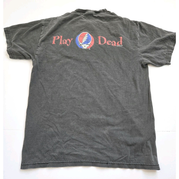 Grateful Dead T Shirt Hanes Heavyweight PLAY DEAD 1999 BLACK Fader Medium - Picture 1 of 13